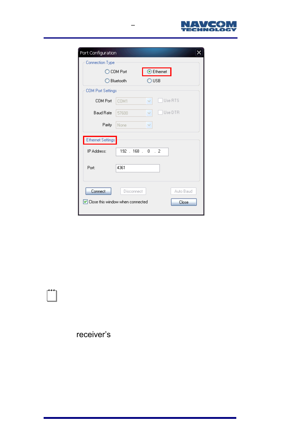 Event, Figure 68: ethernet port configuration | NavCom SF-3050 Rev.E User Manual | Page 124 / 235