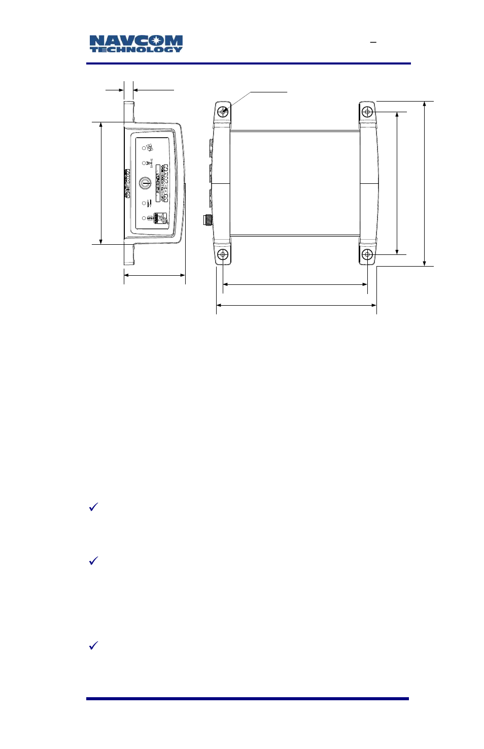 Communication port connectivity, Brackets, Sf-3050 gnss product user guide – rev e | NavCom SF-3050 Rev.E User Manual | Page 133 / 235