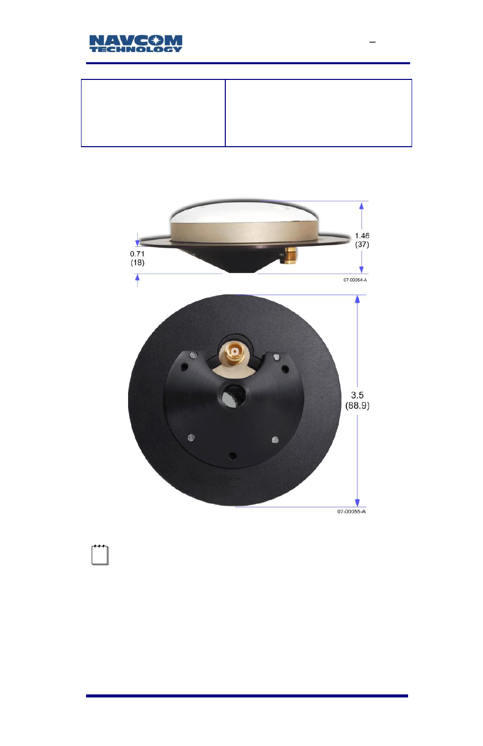 Figure 82: pn: 82-001017-0001lf antenna dimensions | NavCom SF-3050 Rev.E User Manual | Page 177 / 235