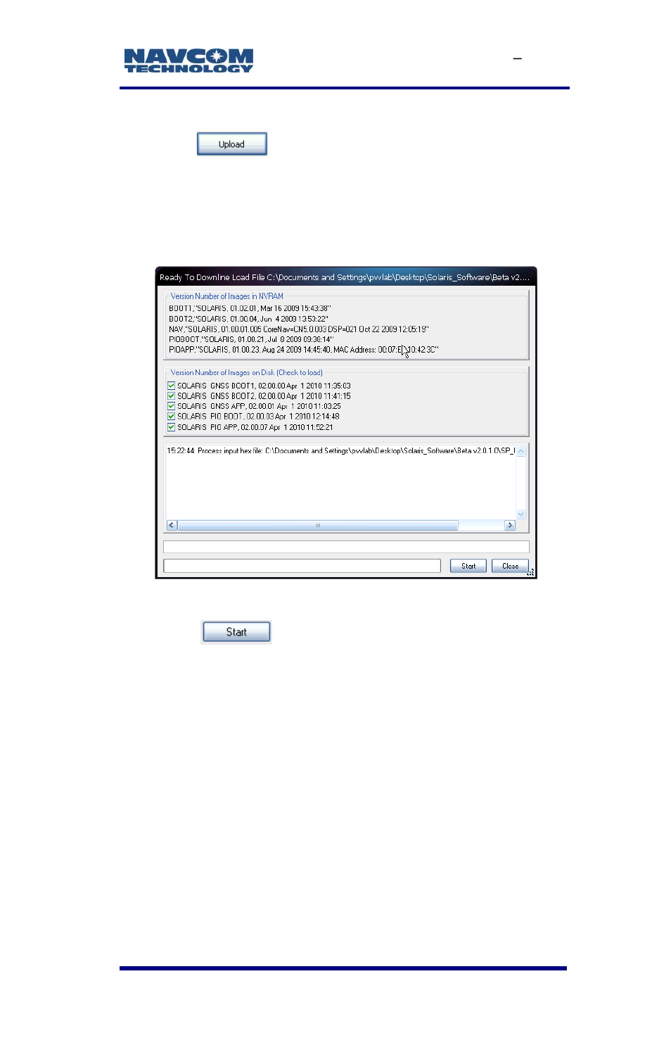 Figure 17: ready to downline load file | NavCom SF-3050 Rev.E User Manual | Page 43 / 235