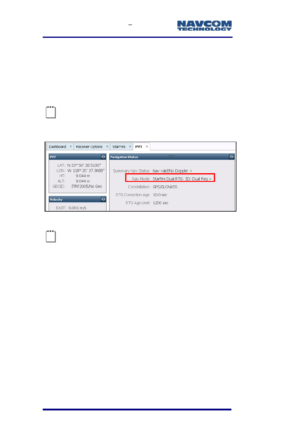 Confirm starfire navigation, How to cancel a starfire license, Figure 37: nav mode: starfire | NavCom SF-3050 Rev.E User Manual | Page 56 / 235