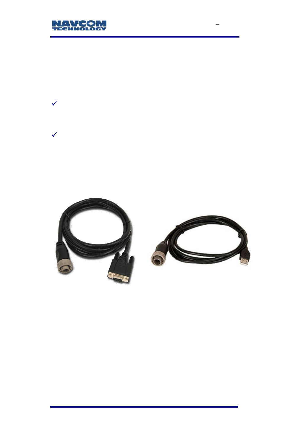 Figure 48: supplied data cables | NavCom SF-3050 Rev.E User Manual | Page 97 / 235