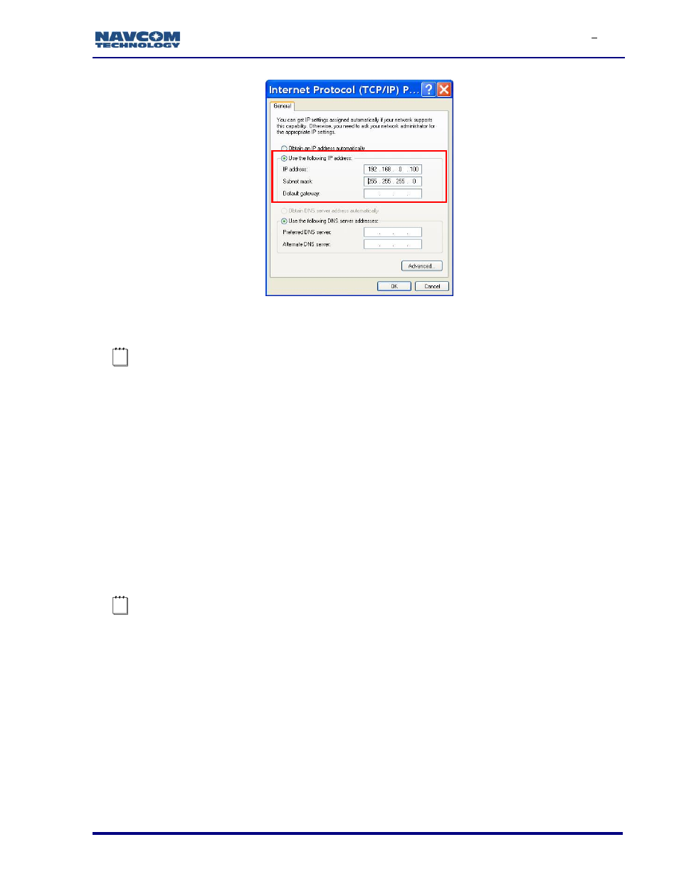 Figure 103: internet protocol window, Figure 103) | NavCom SF-3050 Rev.I User Manual | Page 108 / 196