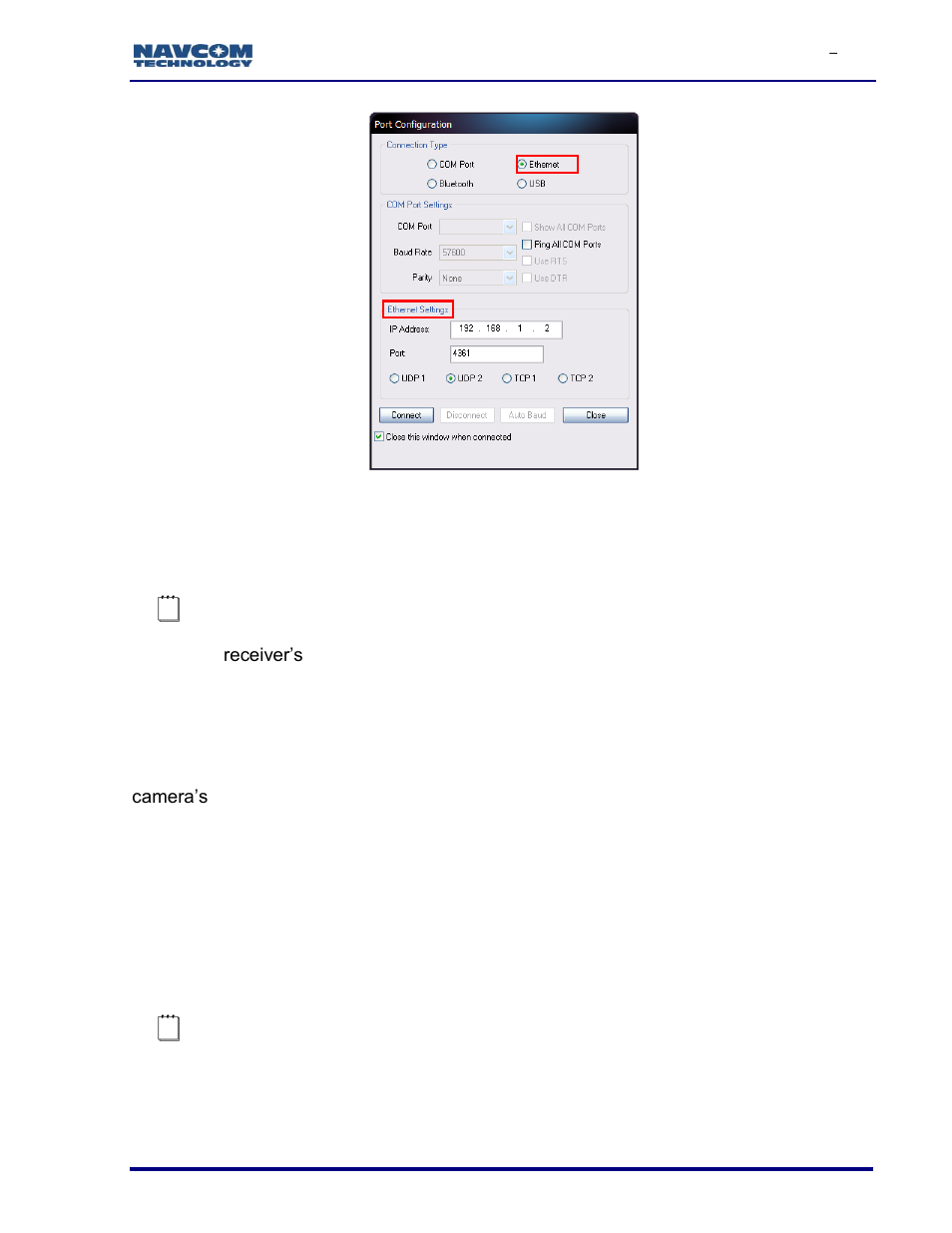 Event, Figure 104: ethernet port configuration | NavCom SF-3050 Rev.I User Manual | Page 109 / 196