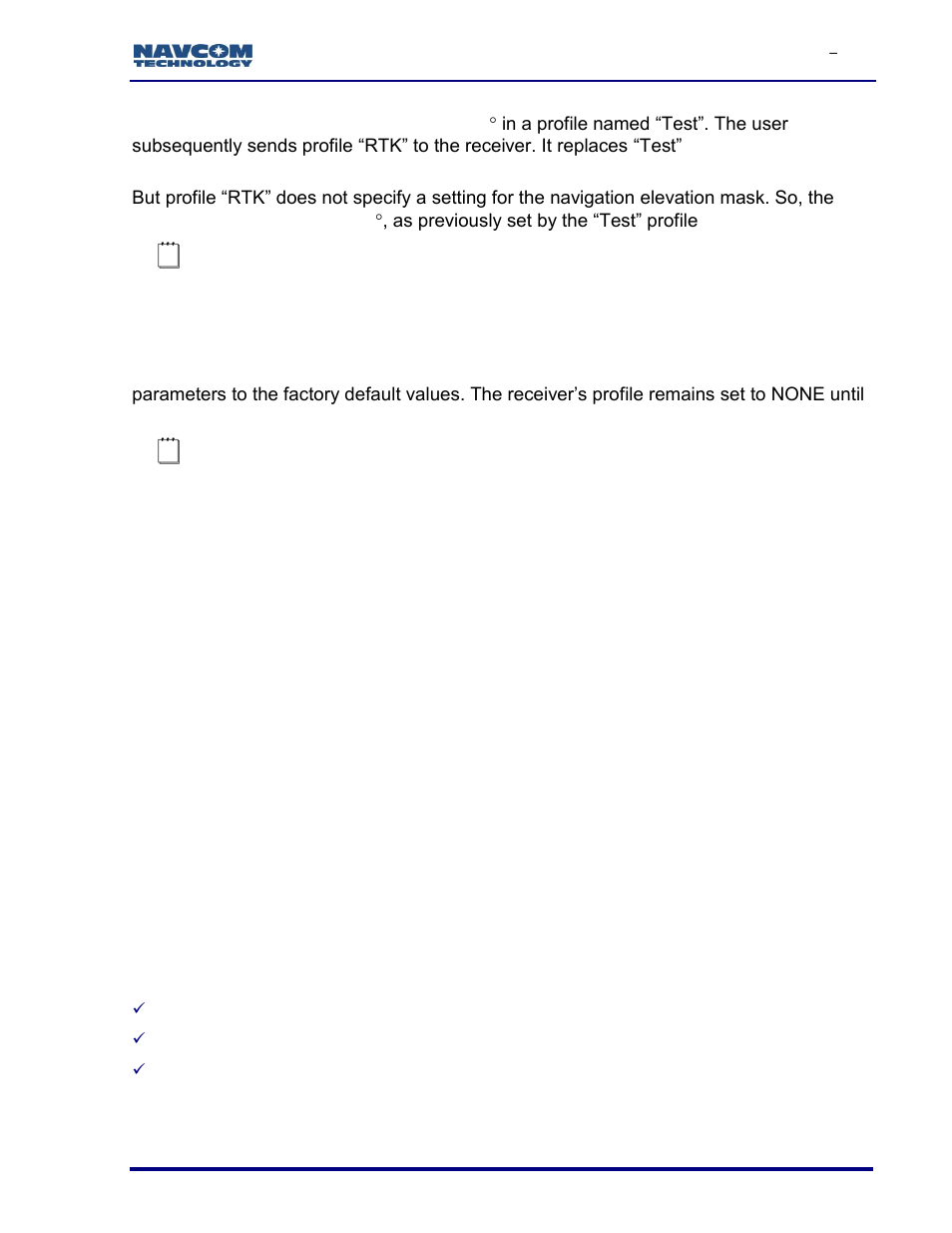 Profile none, Avoiding user profile loading errors, Third-party controller configuration settings | Over the air starfire licensing | NavCom SF-3050 Rev.I User Manual | Page 124 / 196