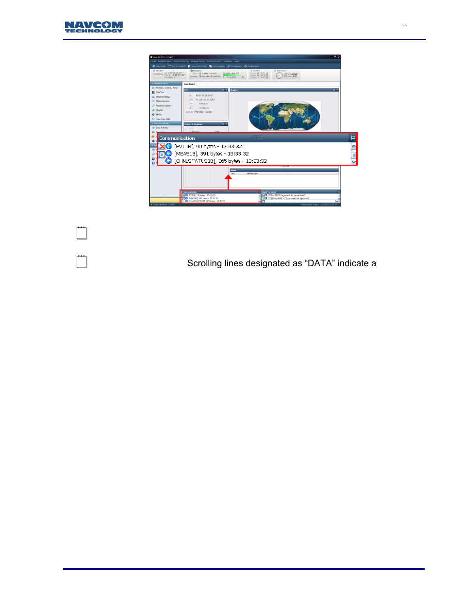 Figure 5: starutil 3000 communication window | NavCom SF-3050 Rev.I User Manual | Page 25 / 196