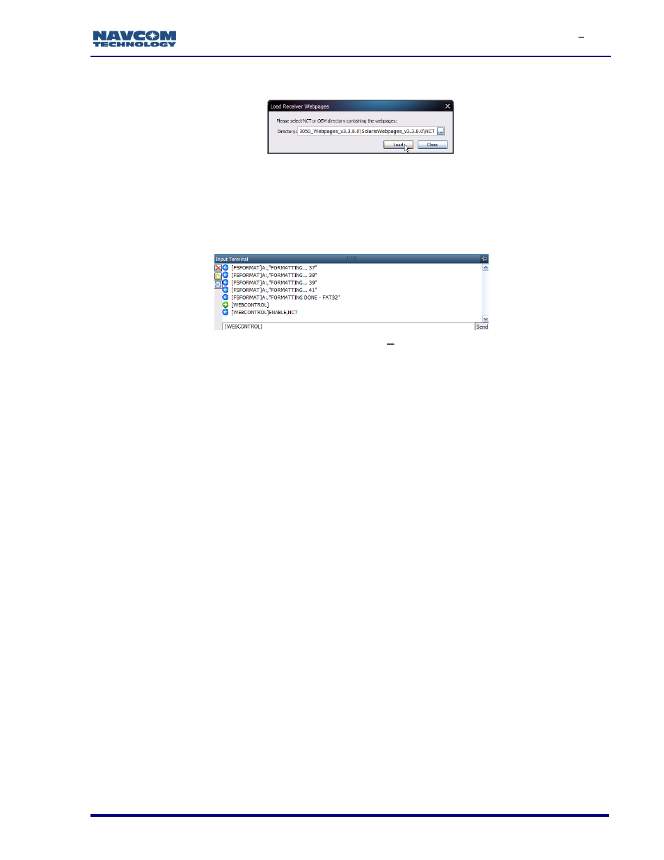 Figure 45: input terminal, Webcontrol | NavCom SF-3050 Rev.I User Manual | Page 43 / 196