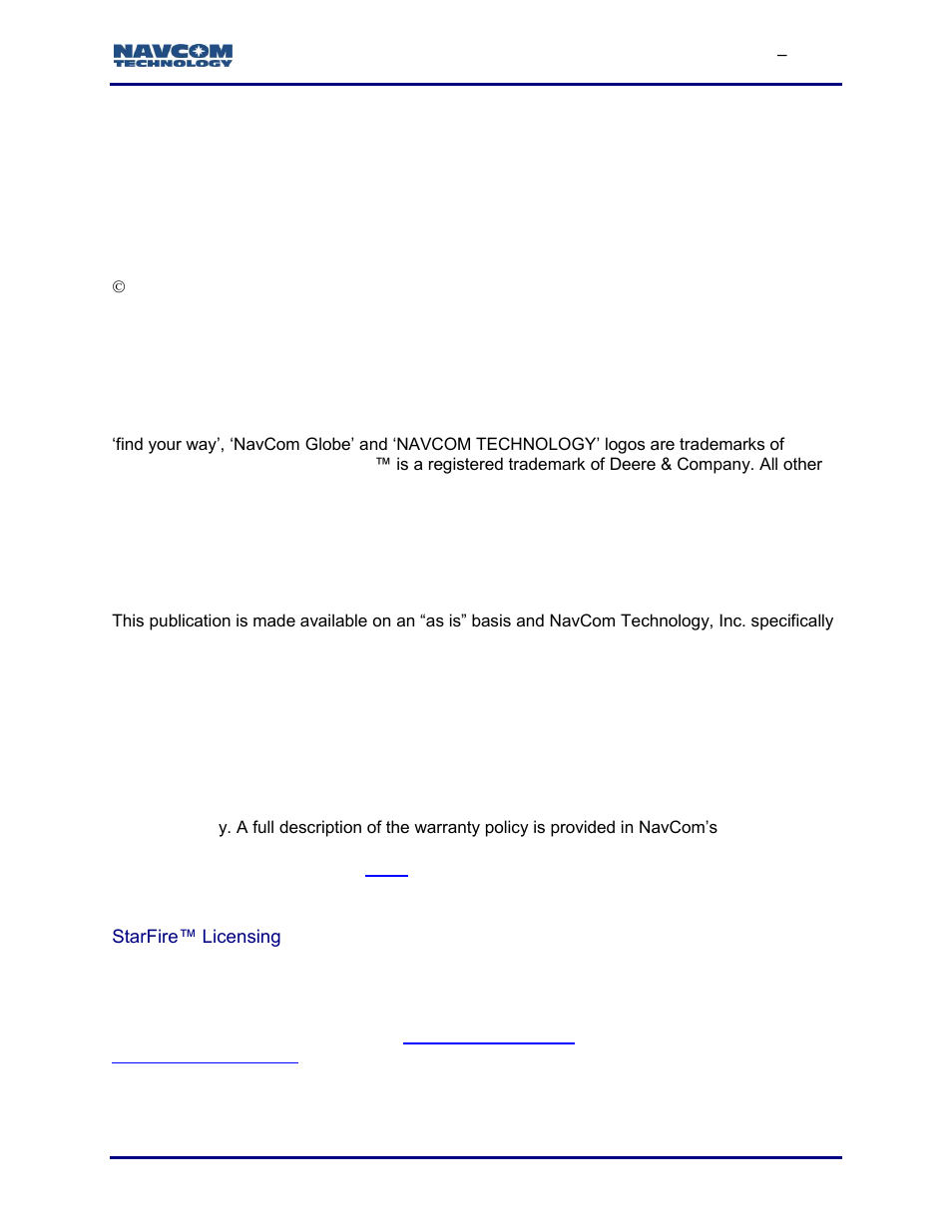 Notices | NavCom StarUtil-3000 Rev.G User Manual | Page 13 / 177