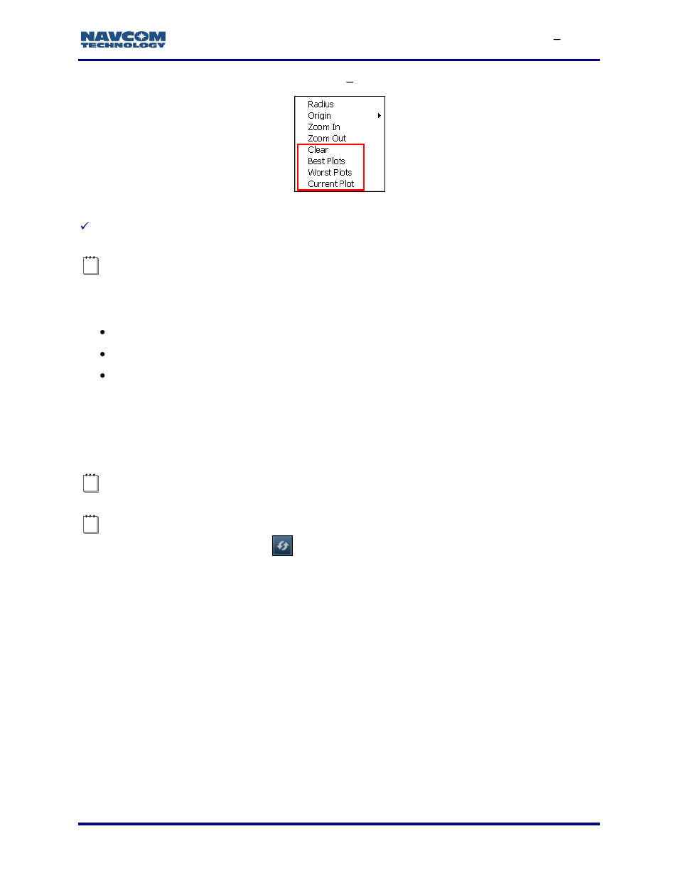 Channel status tab, Figure 141: solution plot, Set origin manually | Figure 142: solution plot menu, Figure | NavCom StarUtil-3000 Rev.G User Manual | Page 151 / 177