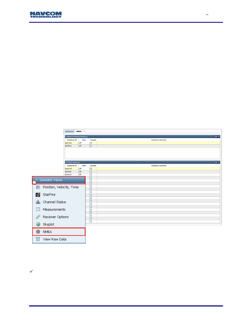 Nmea tab, How to schedule nmea messages, Figure 147: nmea tab | Figure 147) | NavCom StarUtil-3000 Rev.G User Manual | Page 157 / 177