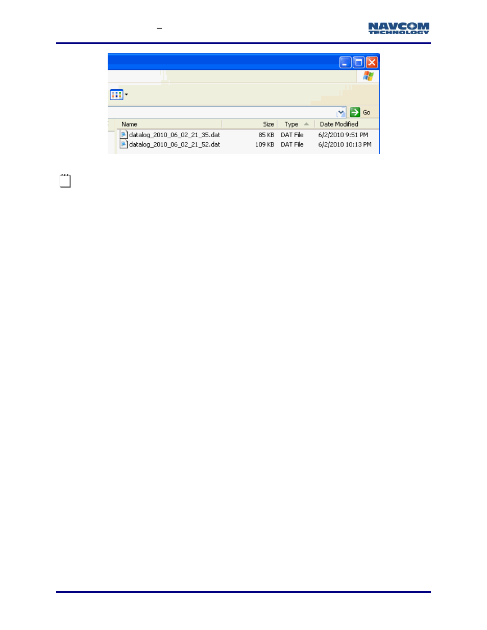 Figure 152: automatically generated datalog files, Figure 152) | NavCom StarUtil-3000 Rev.G User Manual | Page 164 / 177