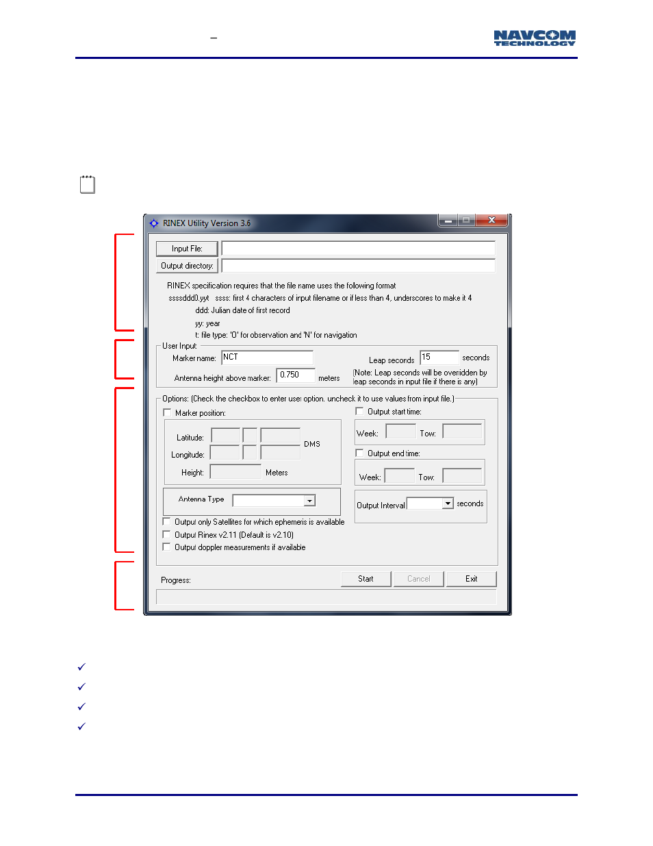 Rinex file processing, Figure 158: navcom rinex utility | NavCom StarUtil-3000 Rev.G User Manual | Page 168 / 177