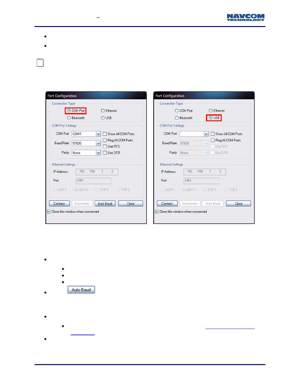 Figure 30: port configuration, Figure 30 | NavCom StarUtil-3000 Rev.G User Manual | Page 42 / 177
