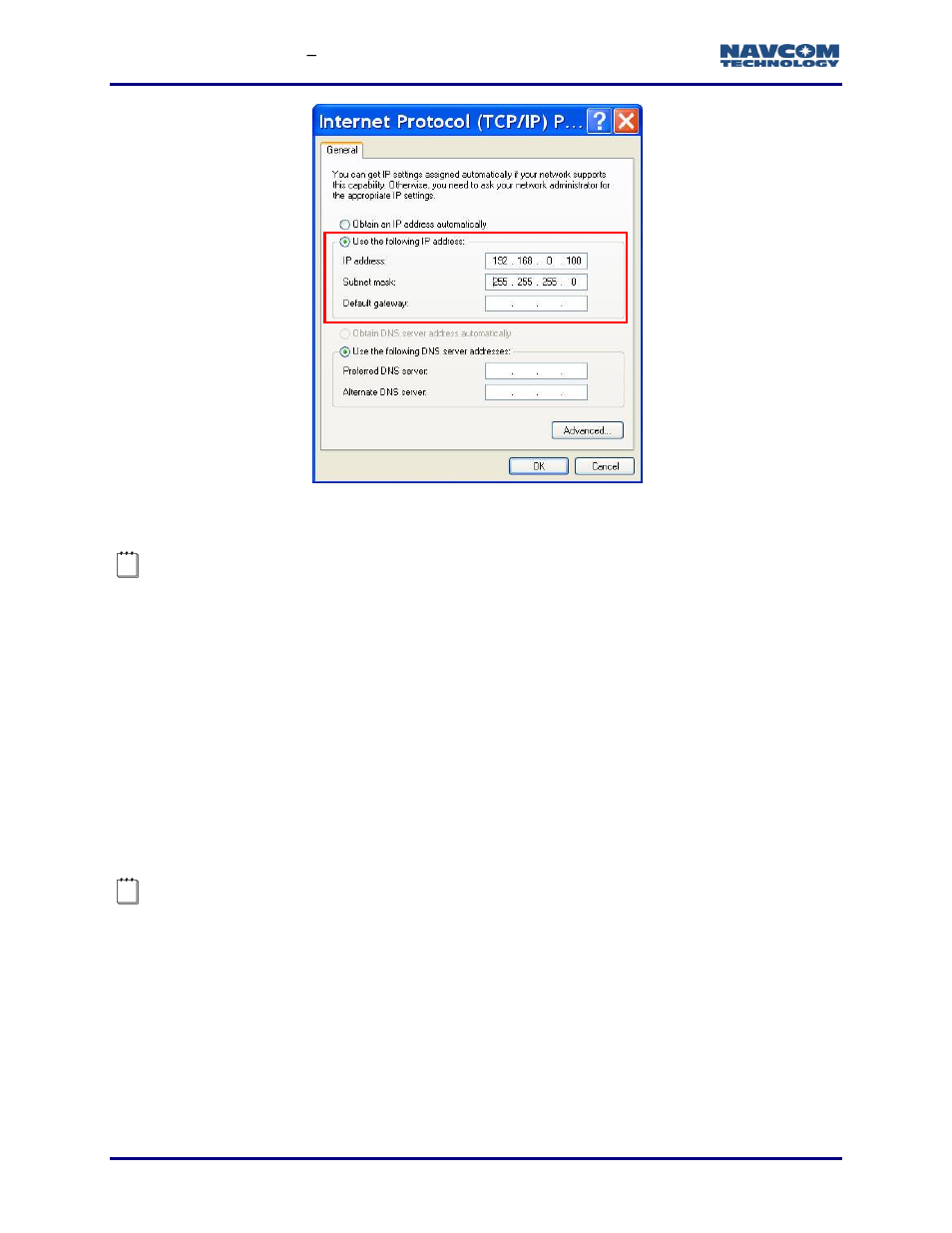 Connect sf-3050 to the pc, Figure 50: internet protocol | NavCom StarUtil-3000 Rev.G User Manual | Page 58 / 177