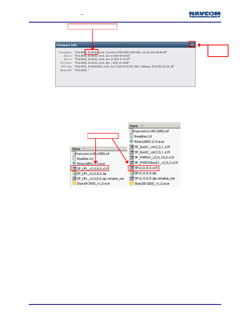 Figure 58: firmware folder contents, Figure, N figure | NavCom StarUtil-3000 Rev.G User Manual | Page 64 / 177