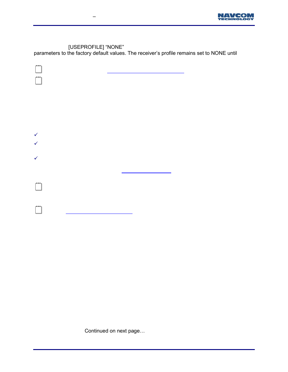 Profile none, Creating a user profile | NavCom StarUtil-3000 Rev.G User Manual | Page 92 / 177