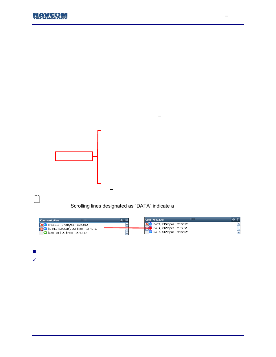 Figure 92: example user profile, Control port, Figure 93: example user profile | Broken communication link results in lost commands, Figure 94: indication of broken communication link | NavCom StarUtil-3000 Rev.G User Manual | Page 99 / 177