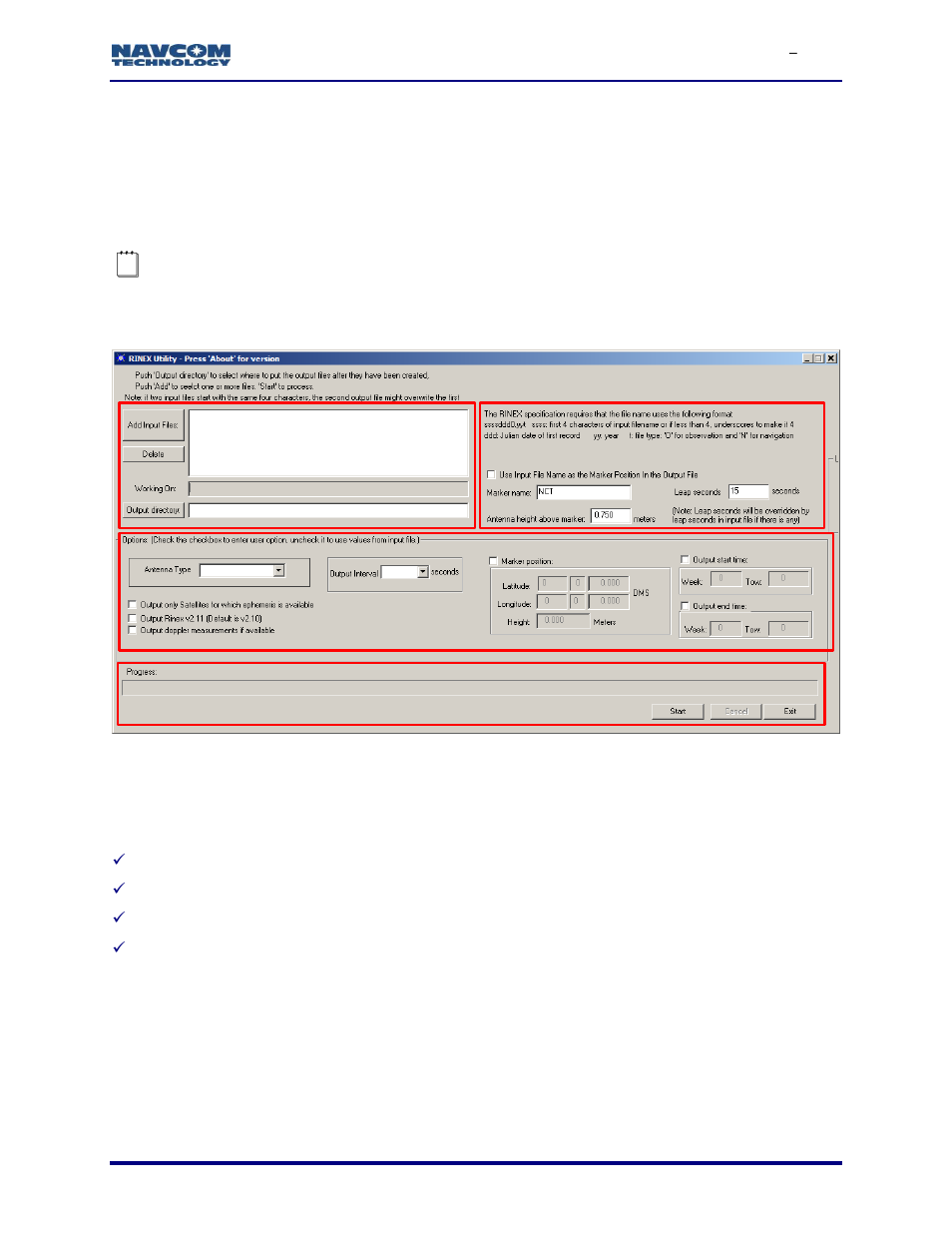 Overview of the rinex utility, Figure 1: navcom rinex utility | NavCom Rinex Utility Rev.D User Manual | Page 8 / 17