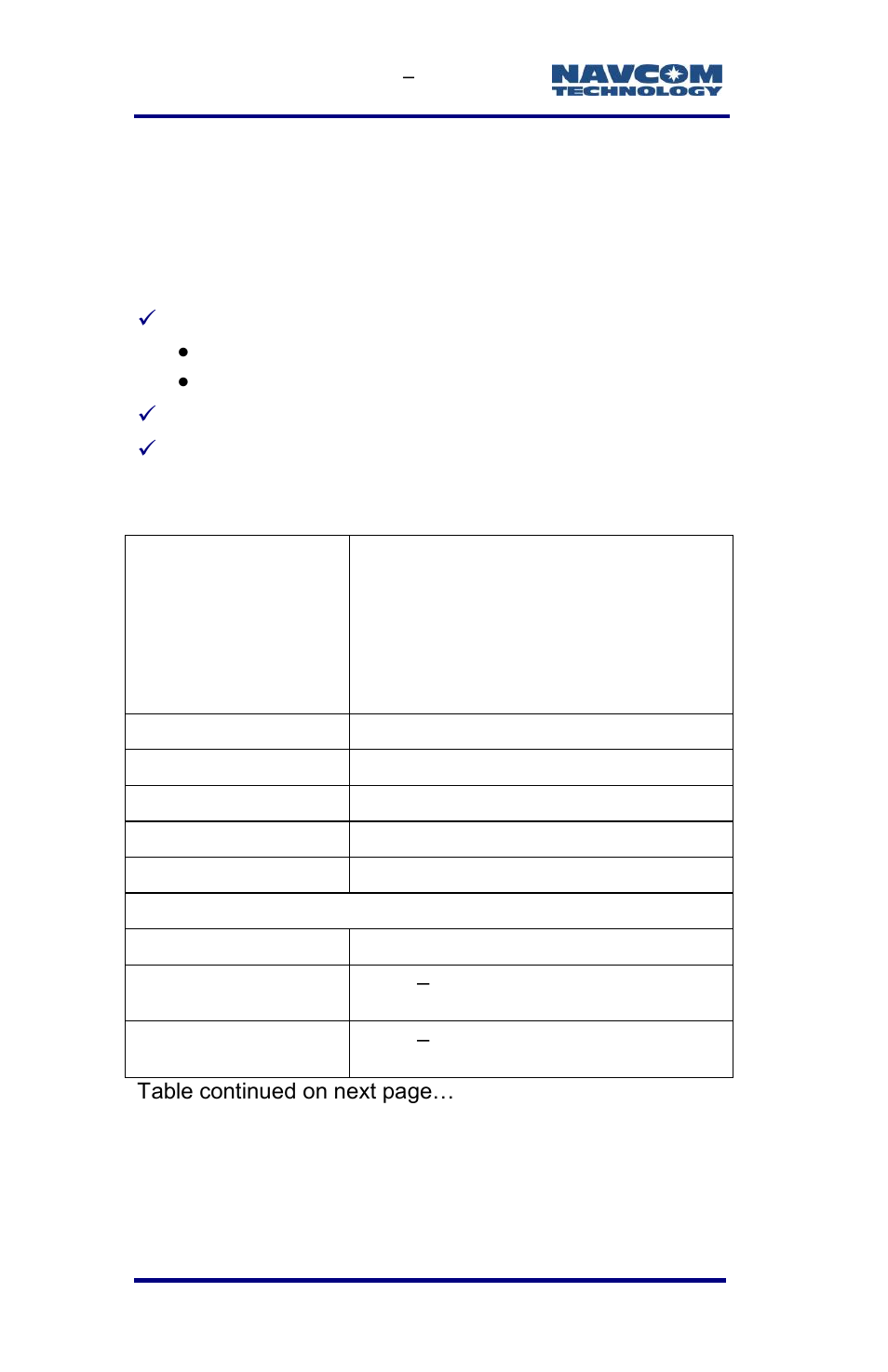 Antenna specifications, Table 27: sf-3040 integrated antenna | NavCom SF-3040 Rev.F User Manual | Page 148 / 217