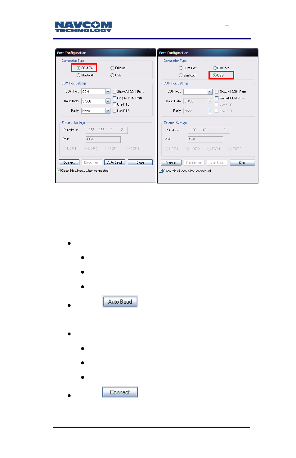 Figure 7: port configuration | NavCom SF-3040 Rev.F User Manual | Page 33 / 217