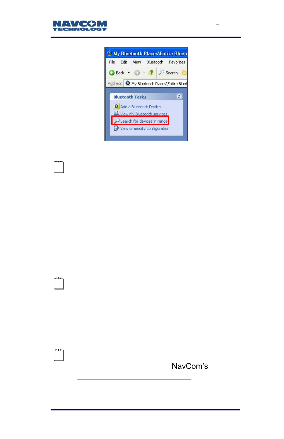 Figure 42: search for bluetooth devices in range | NavCom SF-3040 Rev.F User Manual | Page 79 / 217