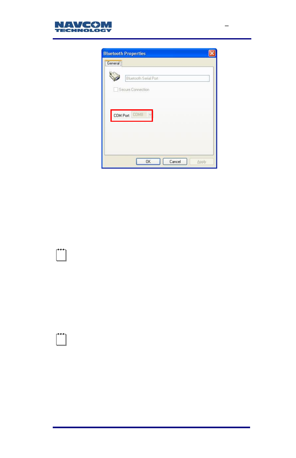 Figure 44: bluetooth properties | NavCom SF-3040 Rev.F User Manual | Page 81 / 217