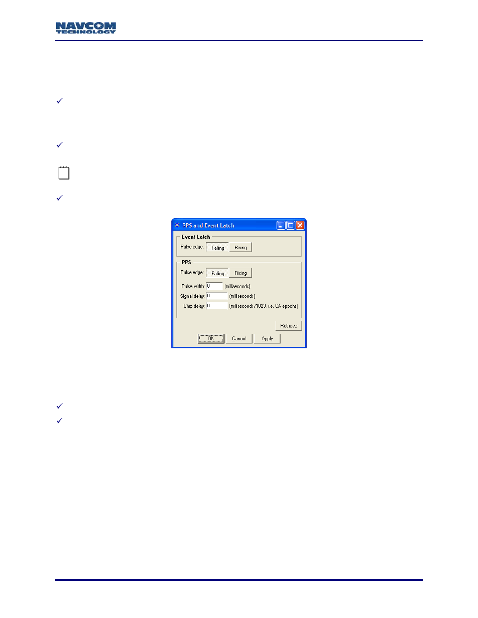Chapter 10 1pps/events, Event latch, Chapter 10 | 1pps/events, Figure 126: pps and event latch window | NavCom StarUtil Rev.G User Manual | Page 125 / 134