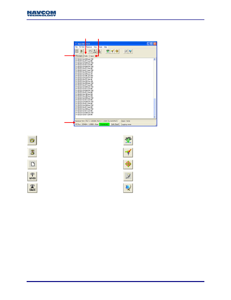 Starutil gui, Figure 2: starutil window | NavCom StarUtil Rev.G User Manual | Page 17 / 134