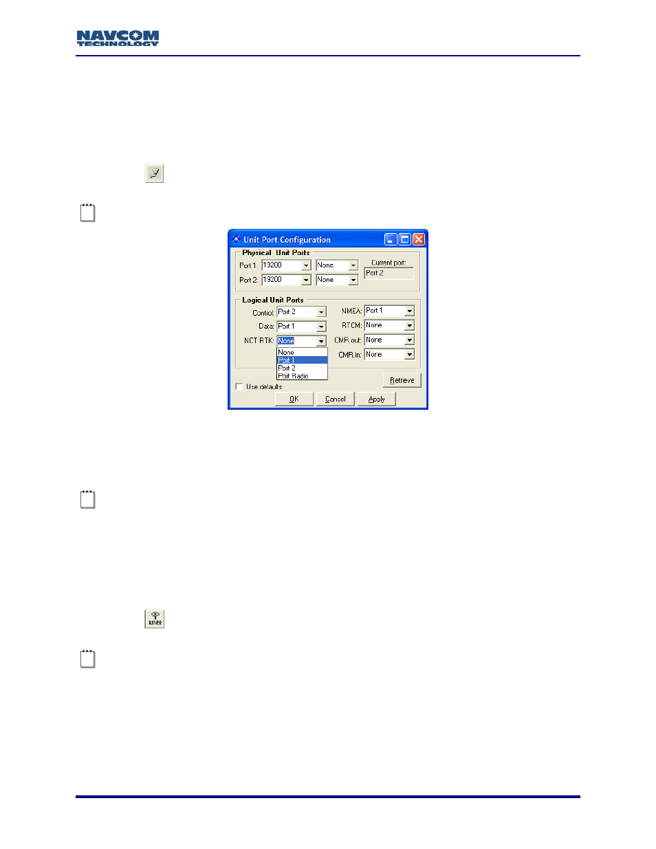 Rover port configuration, Rover configuration, Figure 40: rover – nct rtk port configuration | NavCom StarUtil Rev.G User Manual | Page 49 / 134