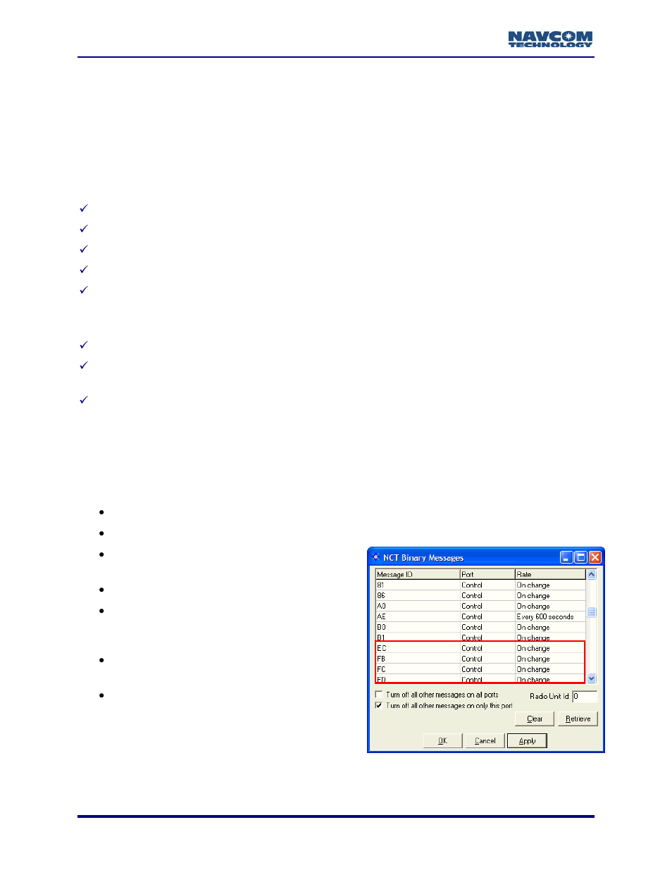 Verify reception of nct rtk corrections, Figure 49: scheduled rover messages | NavCom StarUtil Rev.G User Manual | Page 56 / 134