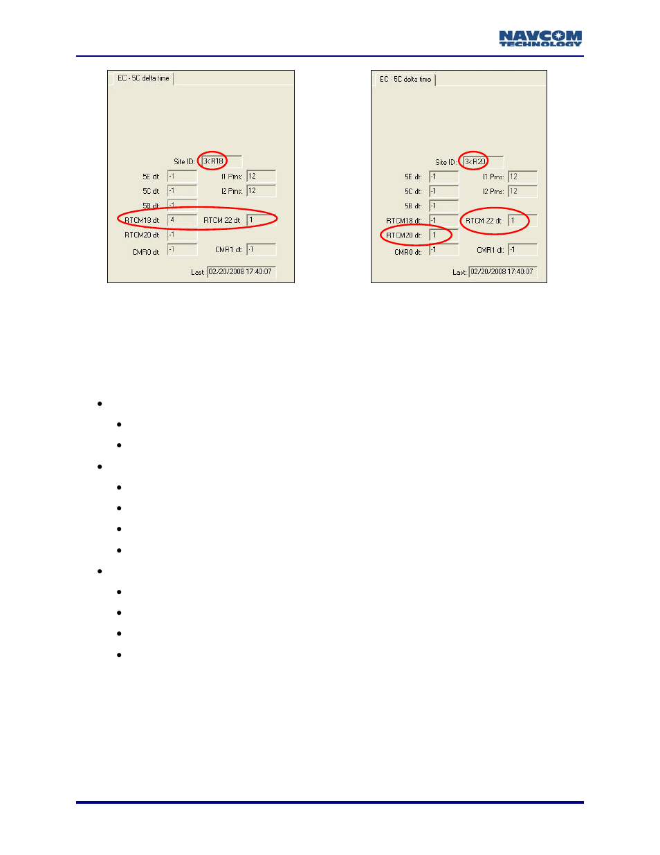 Figure 59: rtcm – ec – 5c delta time | NavCom StarUtil Rev.G User Manual | Page 64 / 134