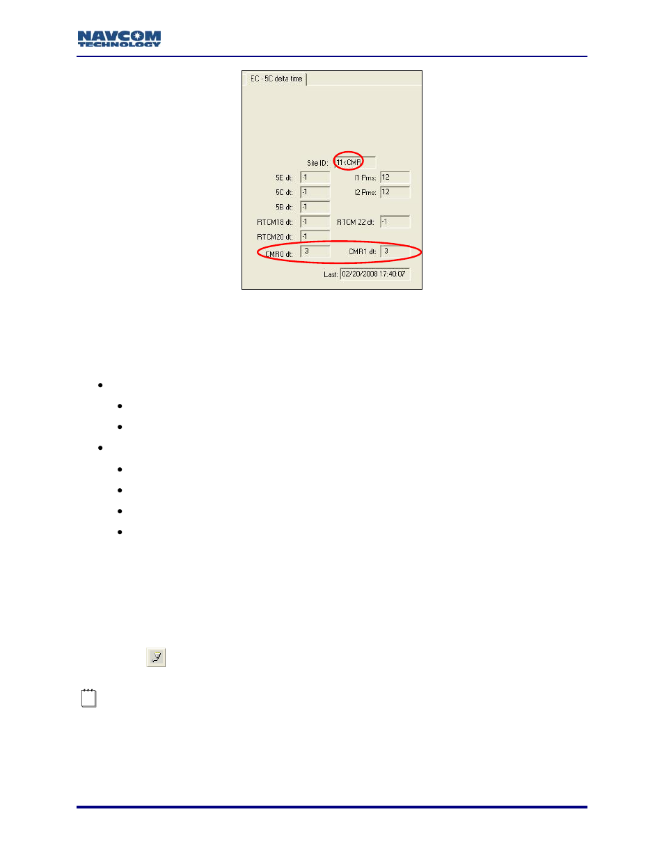 Configure internal radio, Figure 65: cmr – ec – 5c delta time | NavCom StarUtil Rev.G User Manual | Page 69 / 134