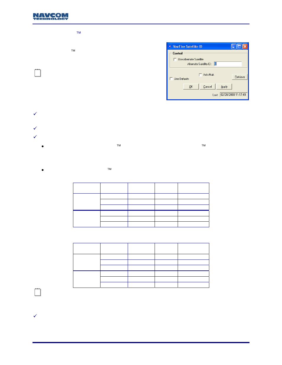 Alternate starfire( satellite, Alternate starfire, Satellite | Figure 75: starfire satellite id window | NavCom StarUtil Rev.G User Manual | Page 79 / 134