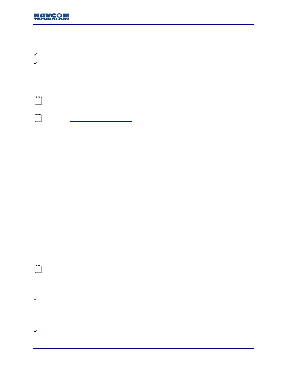 Chapter 7 setup message output lists, Factory default output messages, Factory default nct binary messages | Message descriptions, Chapter 7, Setup message output lists, Table 8: factory setup proprietary messages com 2, For details | NavCom StarUtil Rev.G User Manual | Page 91 / 134