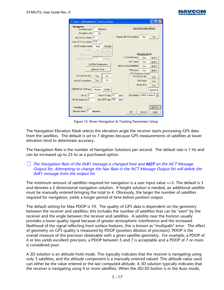 NavCom StarUtil Rev.E User Manual | Page 18 / 58