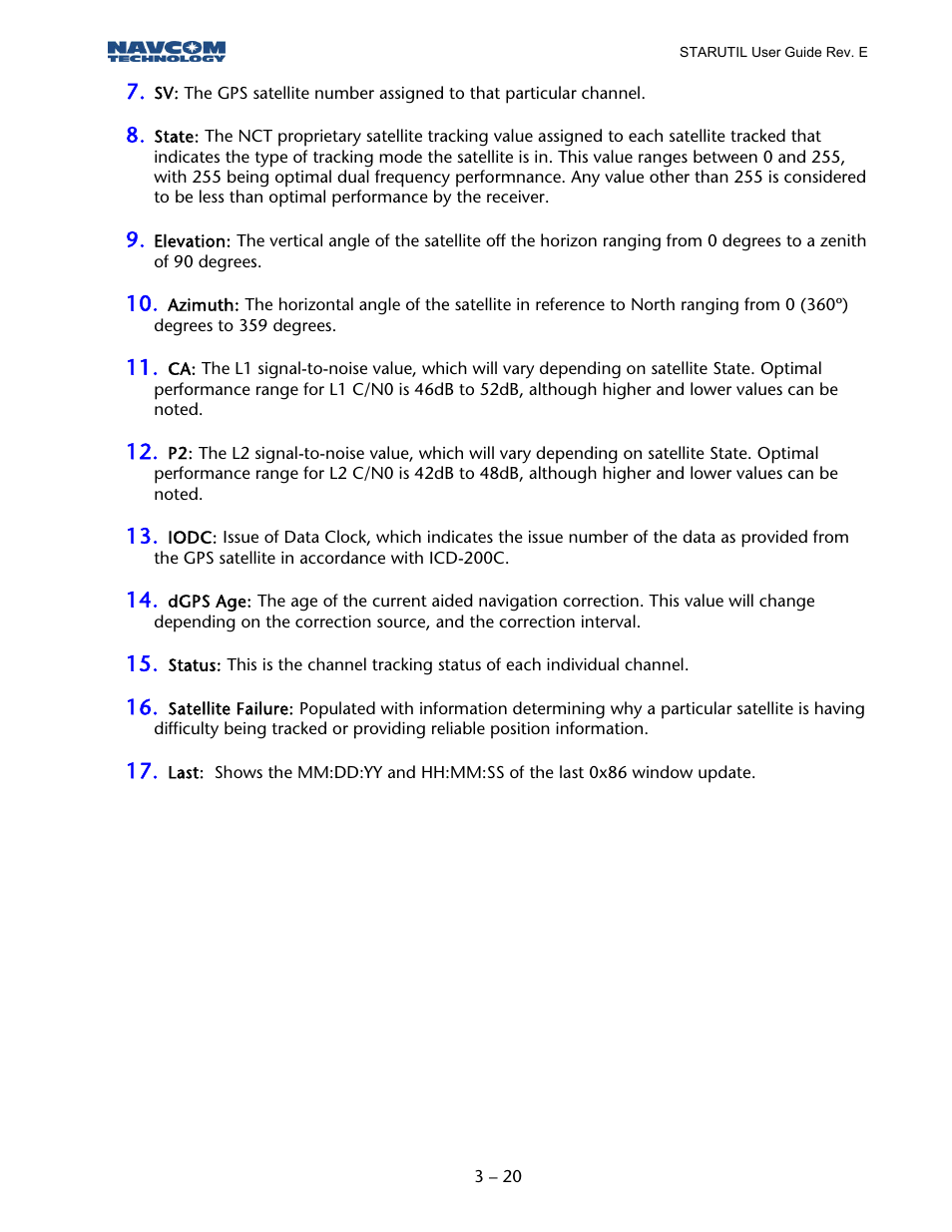 NavCom StarUtil Rev.E User Manual | Page 23 / 58