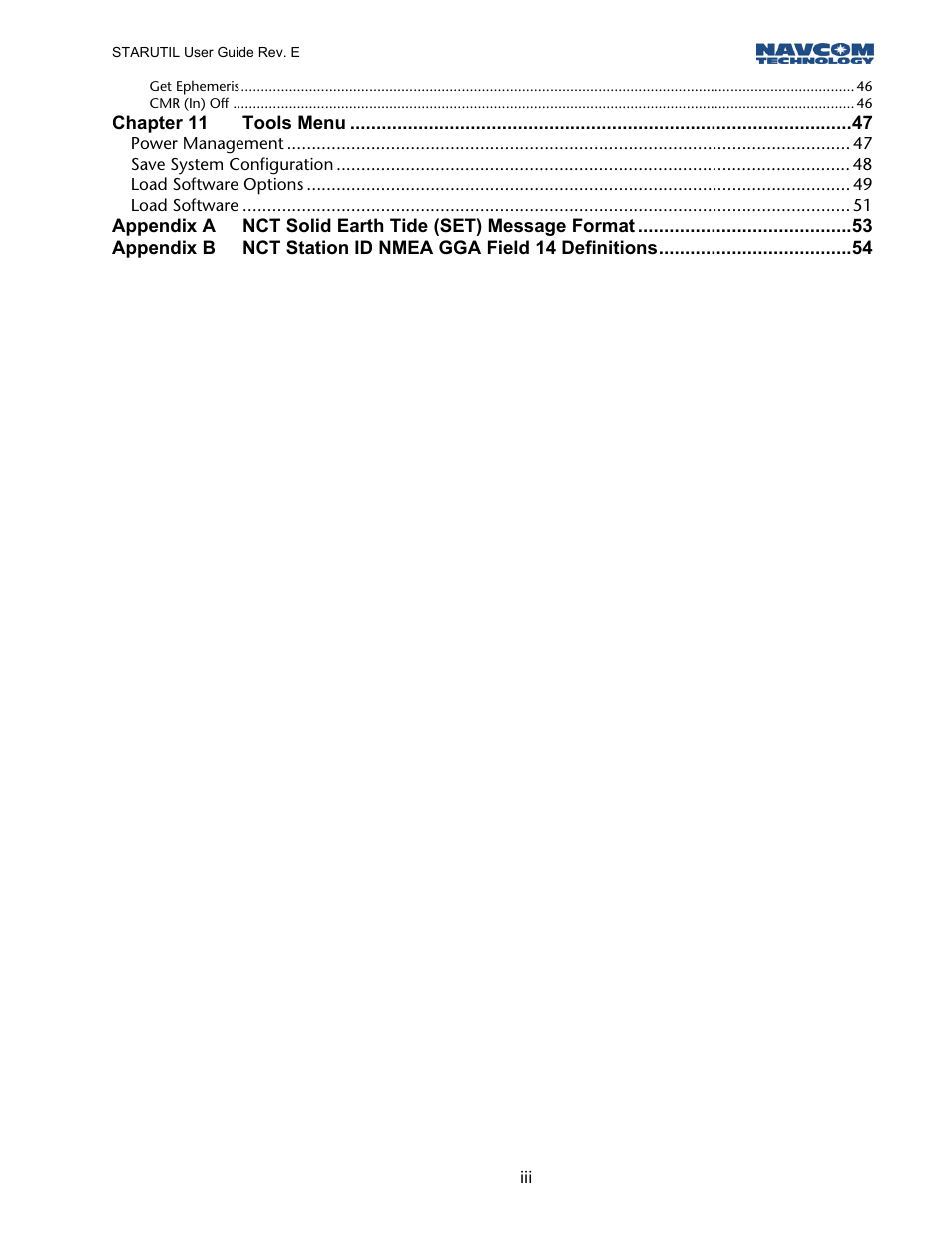 NavCom StarUtil Rev.E User Manual | Page 4 / 58