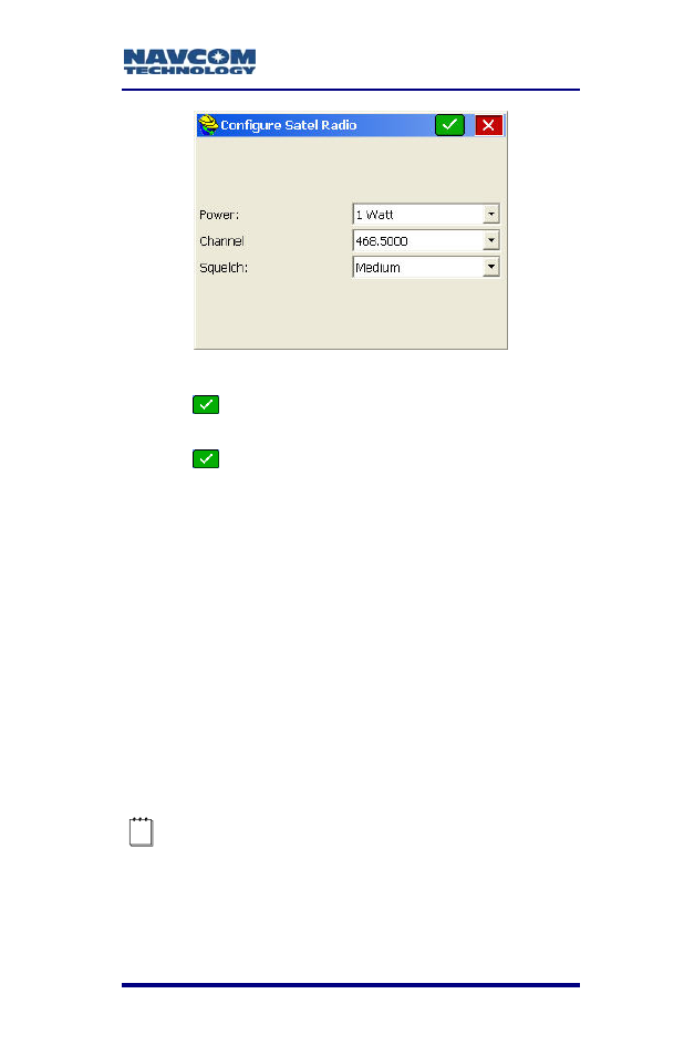 Verify gps rover setup, Figure 77: configure satel radio window | NavCom SF-2040 Rev.C User Manual | Page 117 / 178