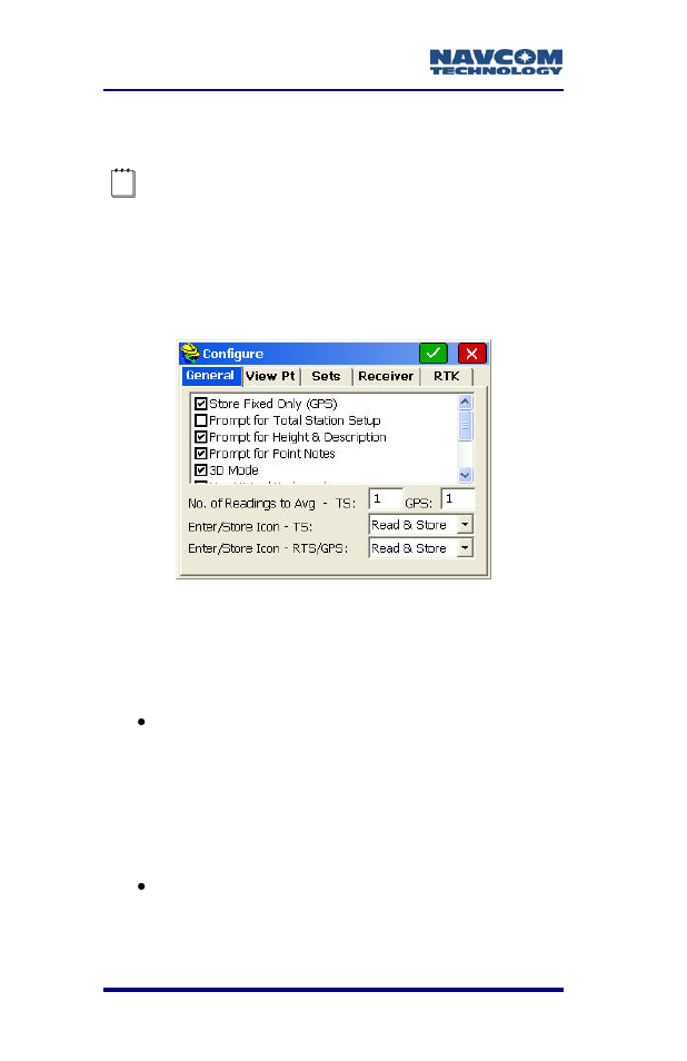 Figure 86: configure submenu – general tab | NavCom SF-2040 Rev.C User Manual | Page 124 / 178