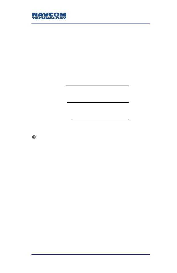 Notices, Copyright, Trademarks | NavCom SF-2040 Rev.C User Manual | Page 13 / 178