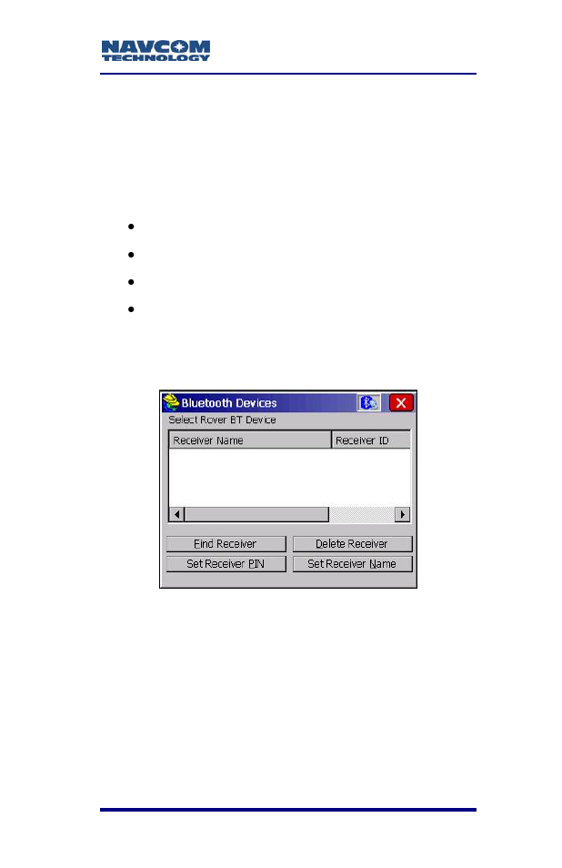 Figure 122: bluetooth devices window | NavCom SF-2040 Rev.C User Manual | Page 173 / 178