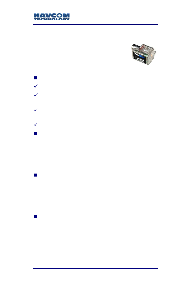 Trublu™ module | NavCom SF-2040 Rev.C User Manual | Page 33 / 178