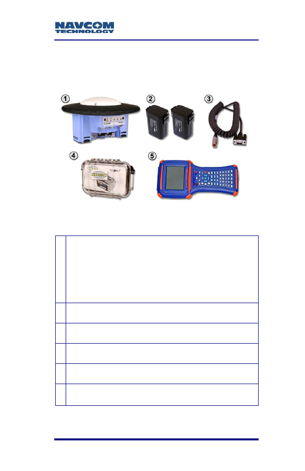 Rover inventory, Table 4: rover transit case parts list | NavCom SF-2040 Rev.C User Manual | Page 43 / 178