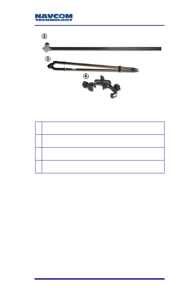 Figure 8: rover bag supplied equipment, Table 5: rover bag parts list | NavCom SF-2040 Rev.C User Manual | Page 45 / 178