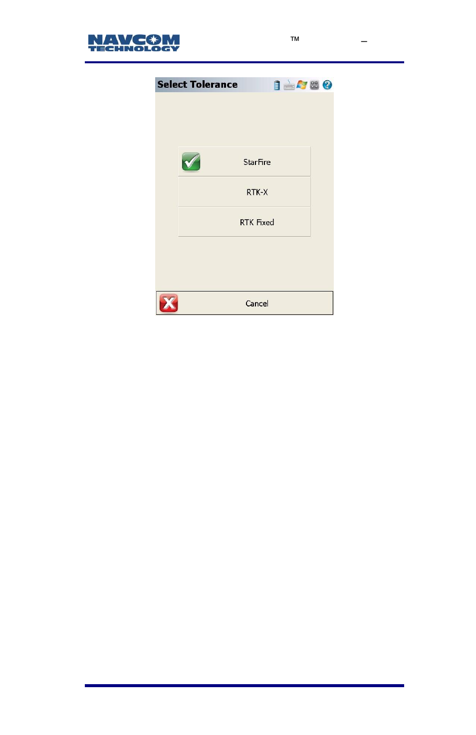 Figure 61: select tolerance, Figure | NavCom LAND-PAK Rev.E User Manual | Page 103 / 156