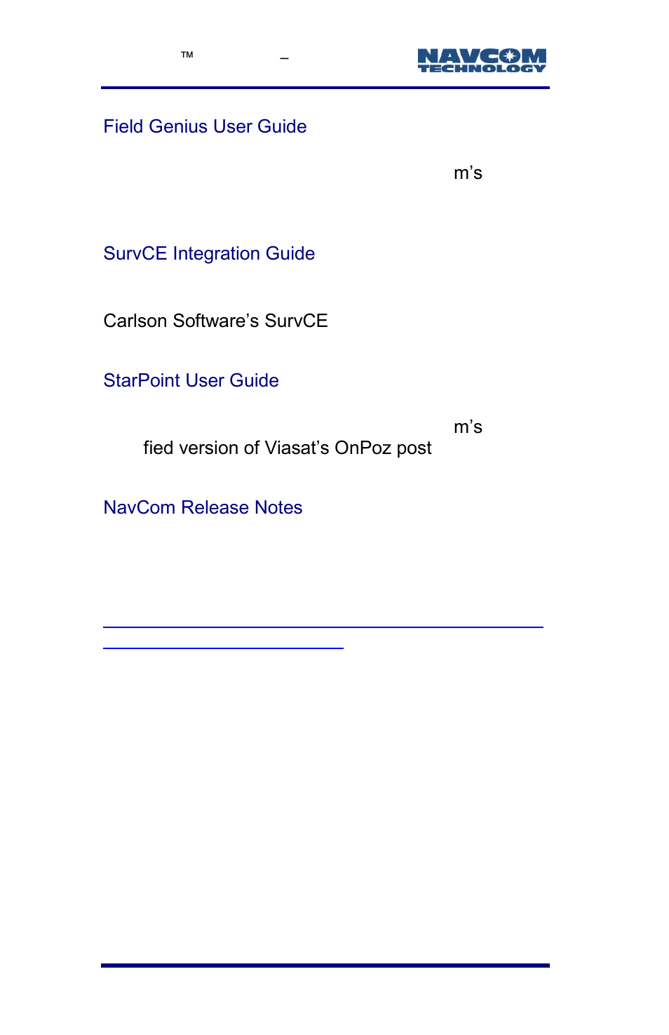 NavCom LAND-PAK Rev.E User Manual | Page 18 / 156