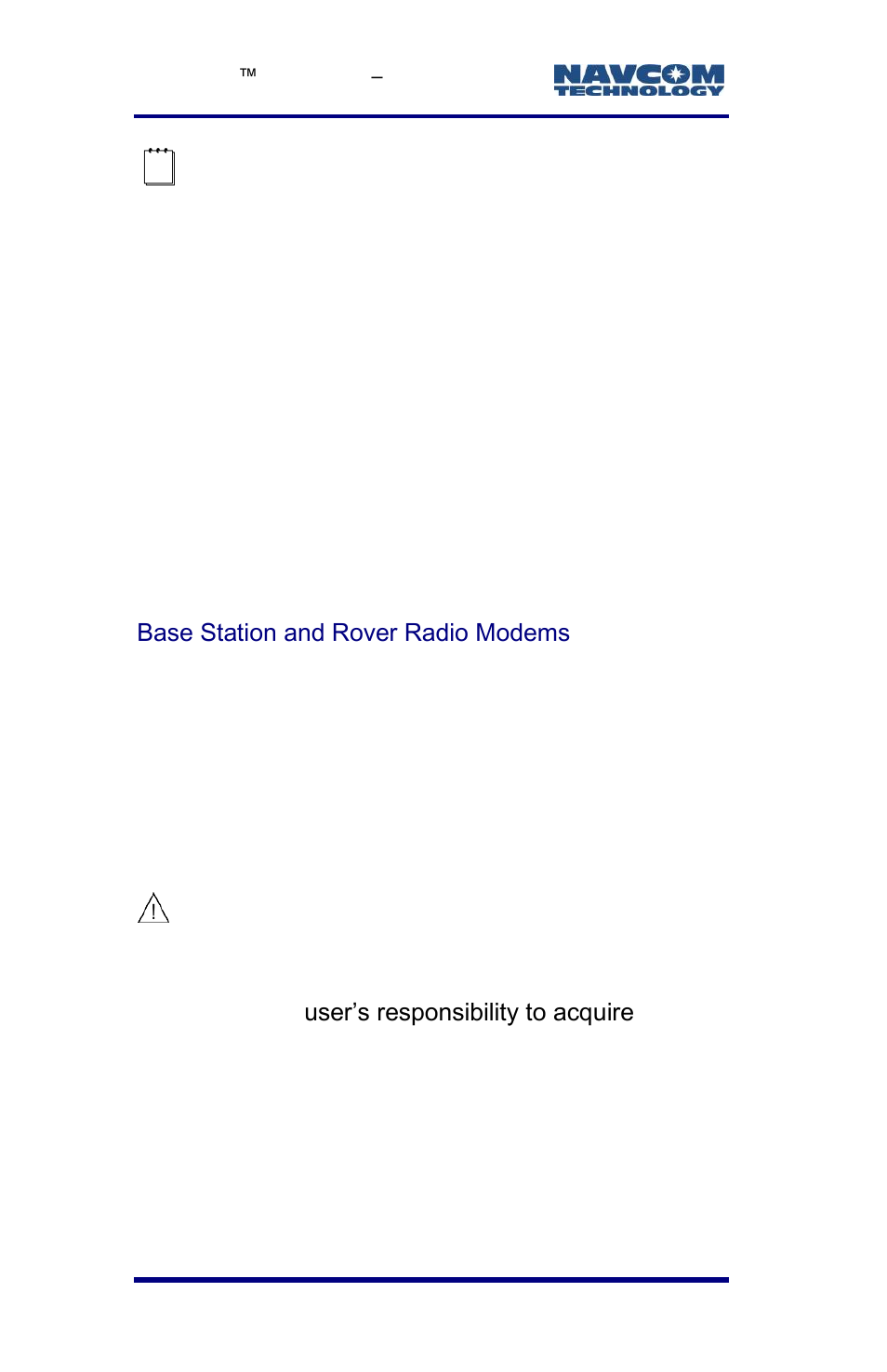 Base station and rover radio modems | NavCom LAND-PAK Rev.E User Manual | Page 28 / 156