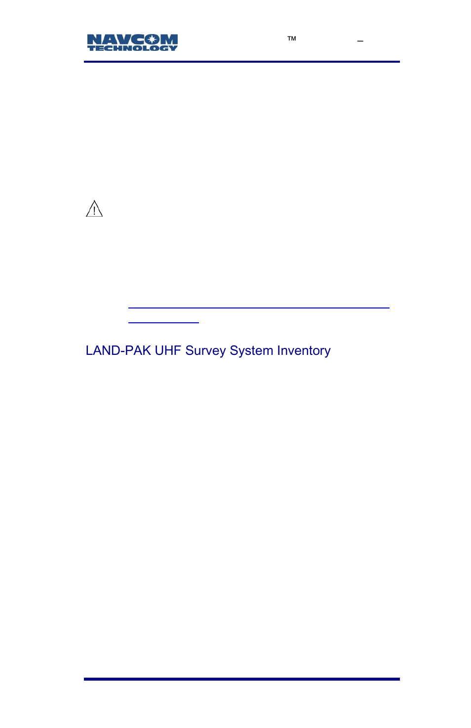 Chapter 2, Inventory check, Land-pak uhf survey system inventory | Chapter 2 ........................ inventory check | NavCom LAND-PAK Rev.E User Manual | Page 39 / 156