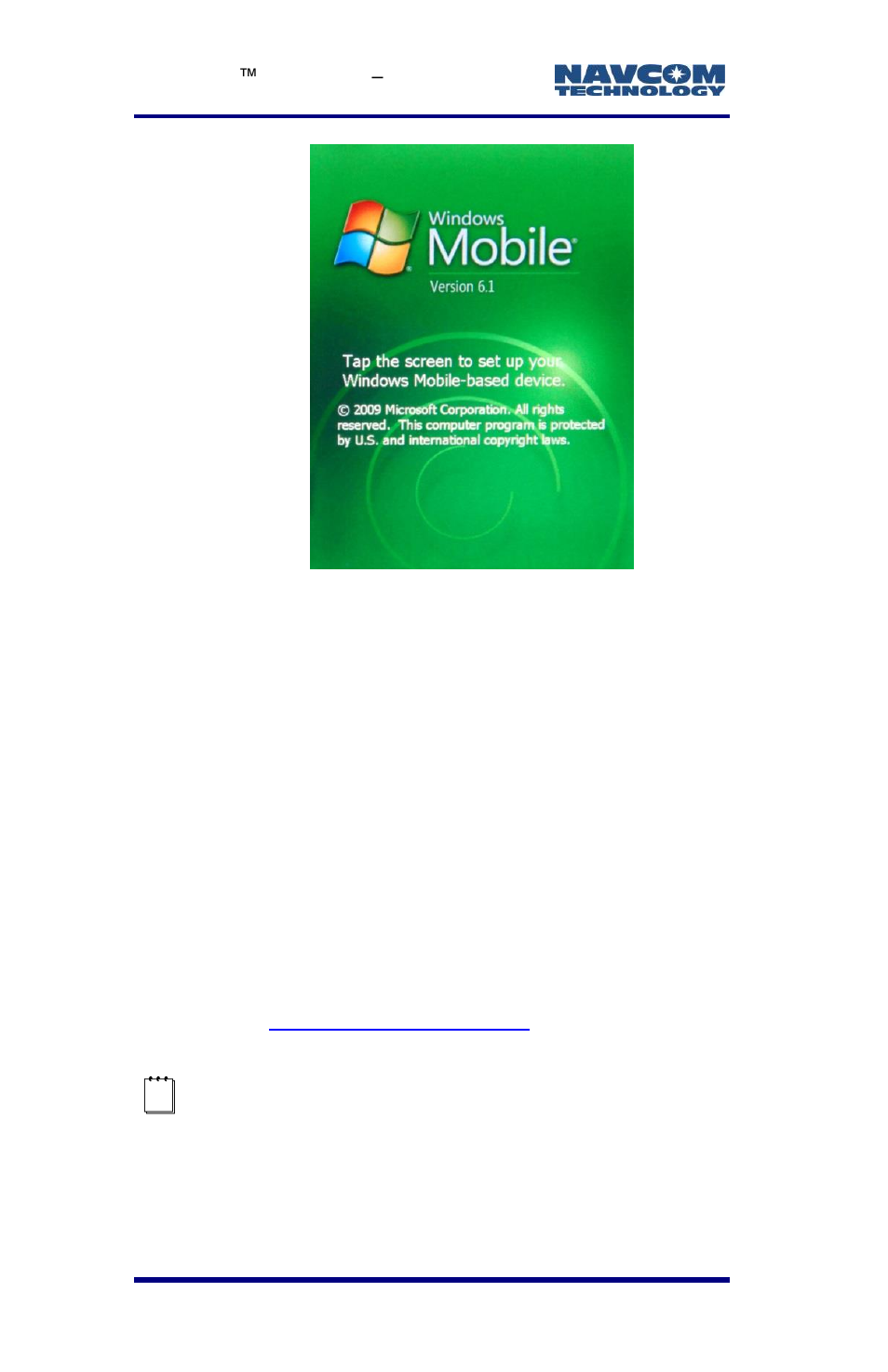 Figure 17: windows mobile home screen | NavCom LAND-PAK Rev.E User Manual | Page 54 / 156
