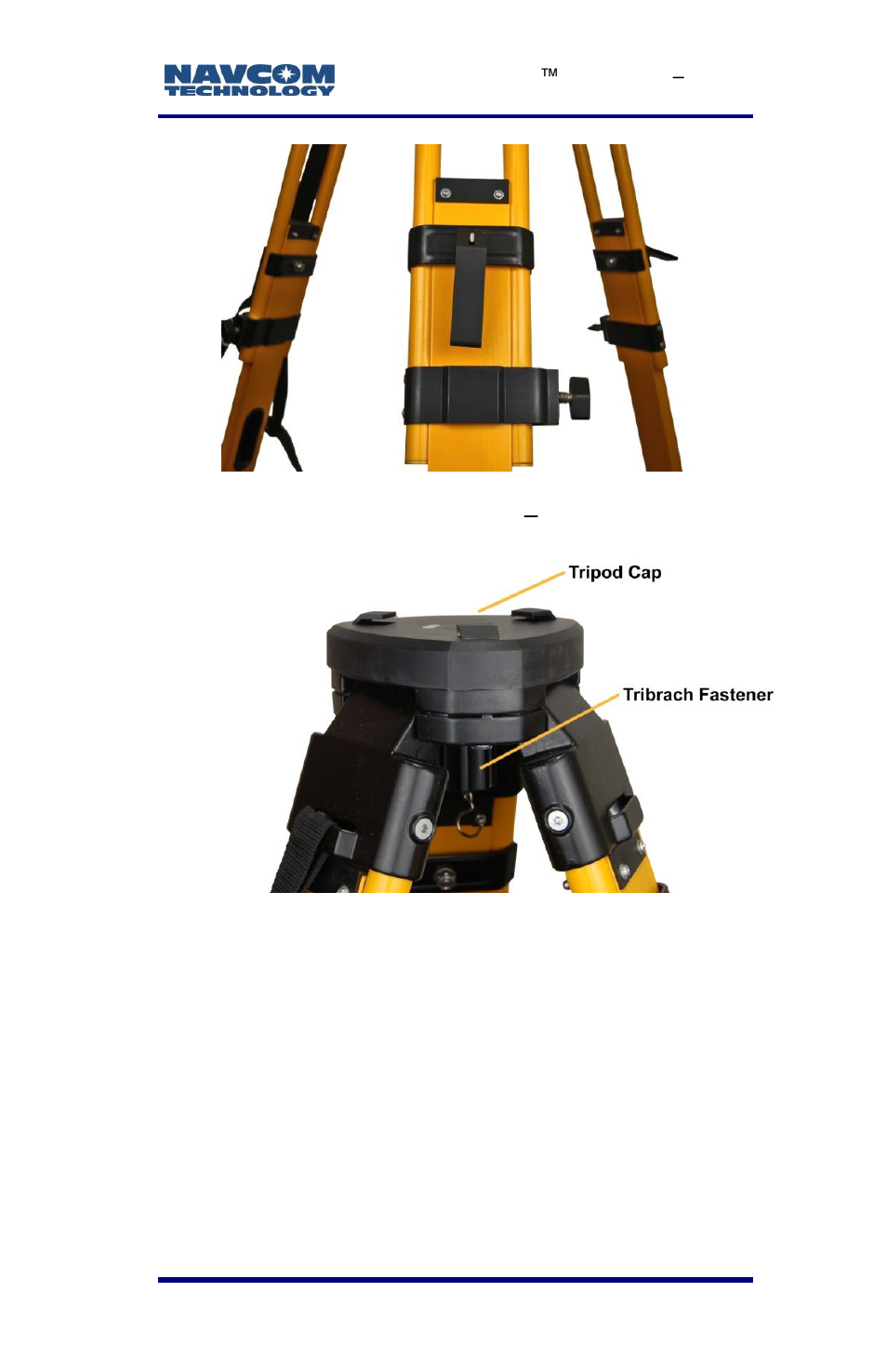 Figure 20: base station tripod, Leg adjustments . 59, Figure 21: base station tripod | NavCom LAND-PAK Rev.E User Manual | Page 61 / 156